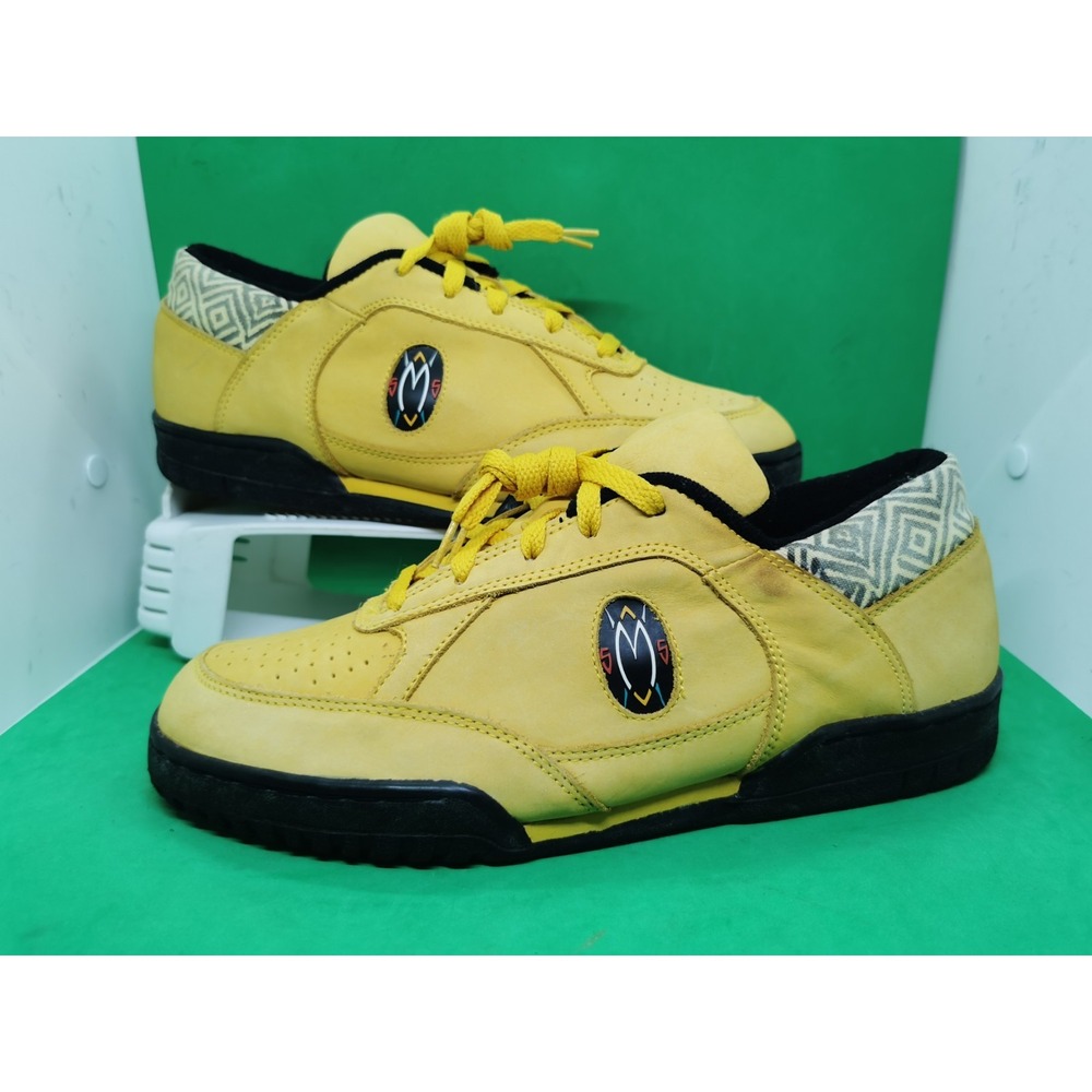 Vintage VanGrack Yellow Leather Sneakers Shoes 80's Very Rare Men's Size 9.5
